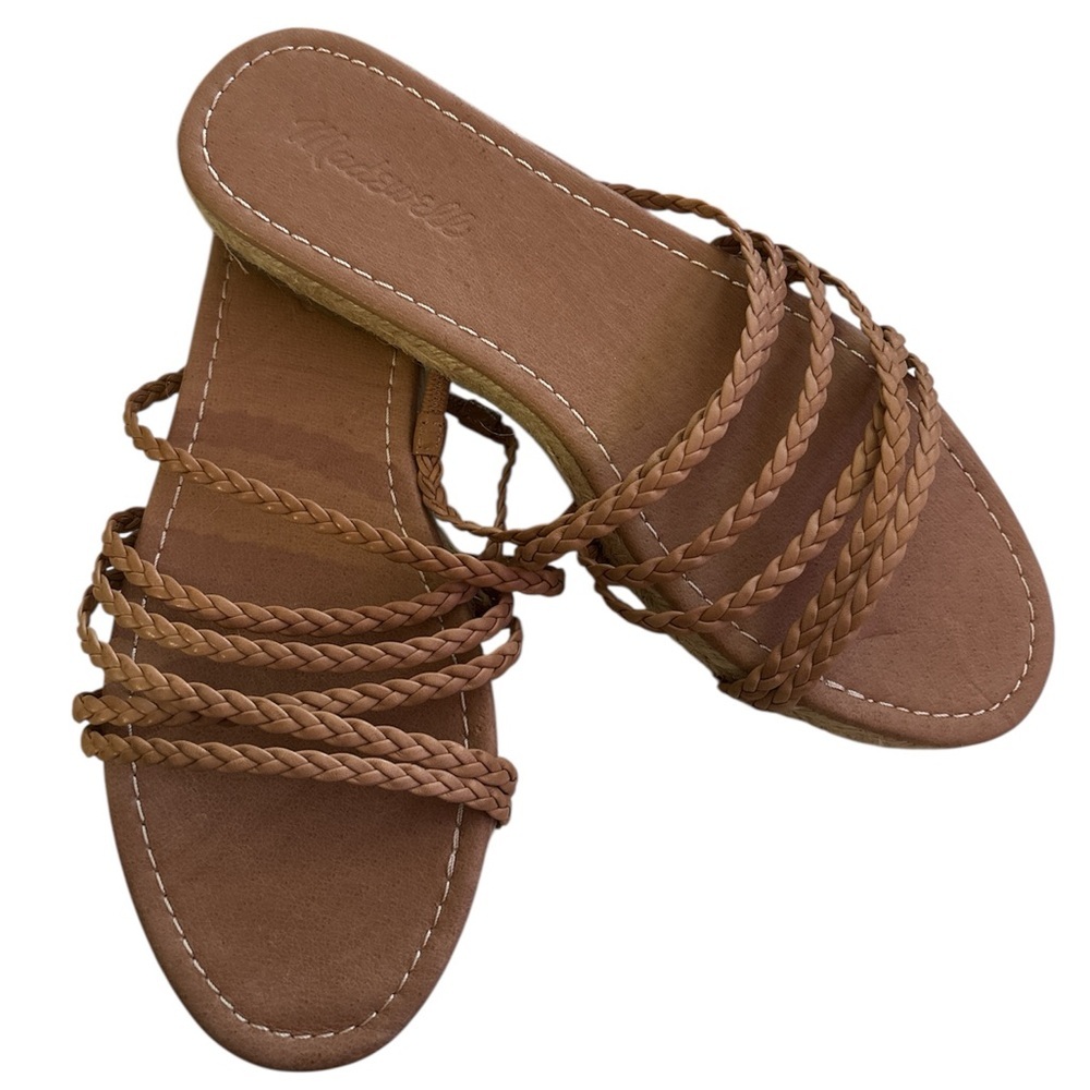 Madewell Women's The Kathryn Espadrille Slide Sandal Leather Size 8 MD777 NWOB - Picture 4 of 11